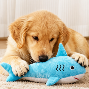 Plush Squeaky Dog Toy – Soft Bite-Resistant Puppy Chew Toy for Small & Medium Dogs