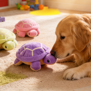 Cute Turtle Plush Dog Toy – Soft Squeaky Interactive Toy for Puppies & Small Dogs
